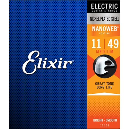 Elixir Nanoweb Electric Guitar Strings - 11-49