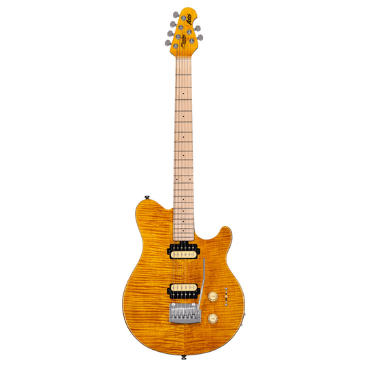 Sterling Axis Electric Guitar - Flame Maple Top Trans Gold