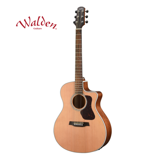Walden 770CE Natura Solid Western Red Cedar Top Grand Auditorium Acoustic/Electric Guitar – Natural Satin