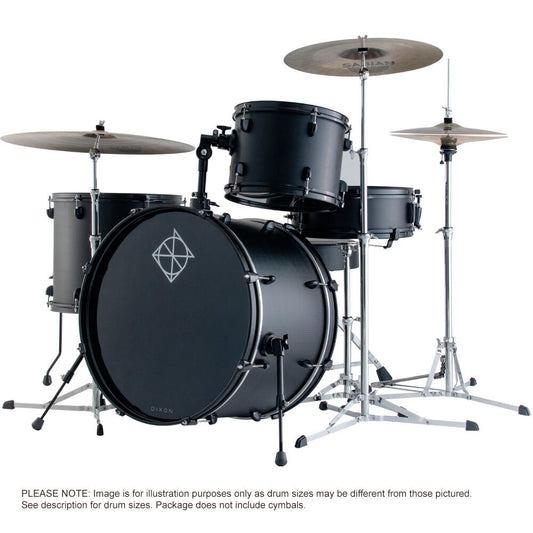 Dixon Spark Special Edition 422 Series 4-Pce Drum Kit - Ninja Black Finish