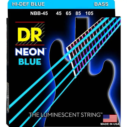 DR Strings 'Neon' BLUE Bass 4-String Set - 45-105