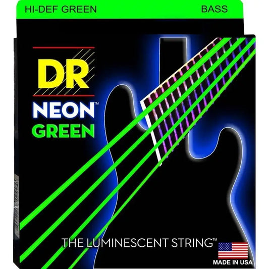 DR Strings 'Neon' GREEN Bass 4-String Set - 45-105