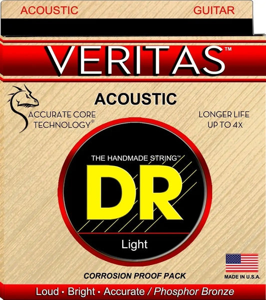 DR Strings 'Veritas' Coated Core Acoustic Strings - 11-50
