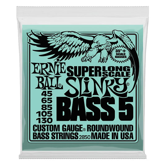 Bass 5 Slinky Super Long Scale Electric Bass Strings, 45-130 Gauge