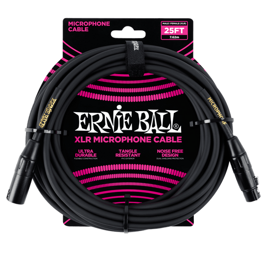 Ernie Ball 25ft Male / Female XLR Microphone Cable