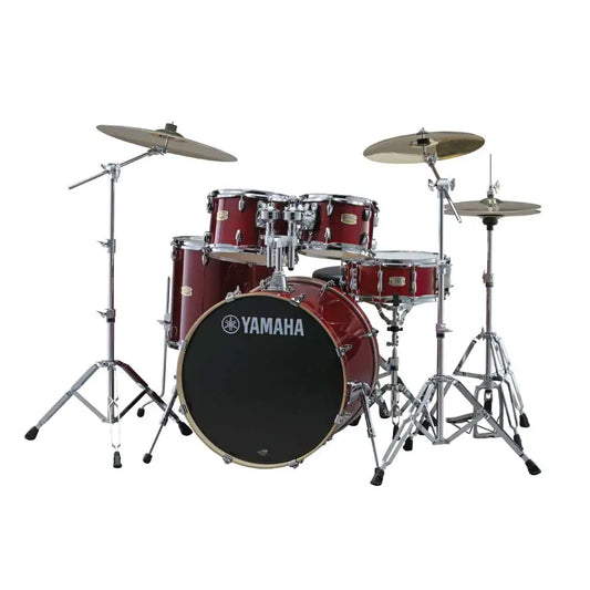 Yamaha Stage Custom Birch Fusion Drum Kit w/PST5 Cymbals - Cranberry Red